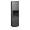VITRINE Erna 51x45x182 Anthrazit matt Lack - Grau, Holzwerkstoff (51/182/45cm) - 58aufmkessel