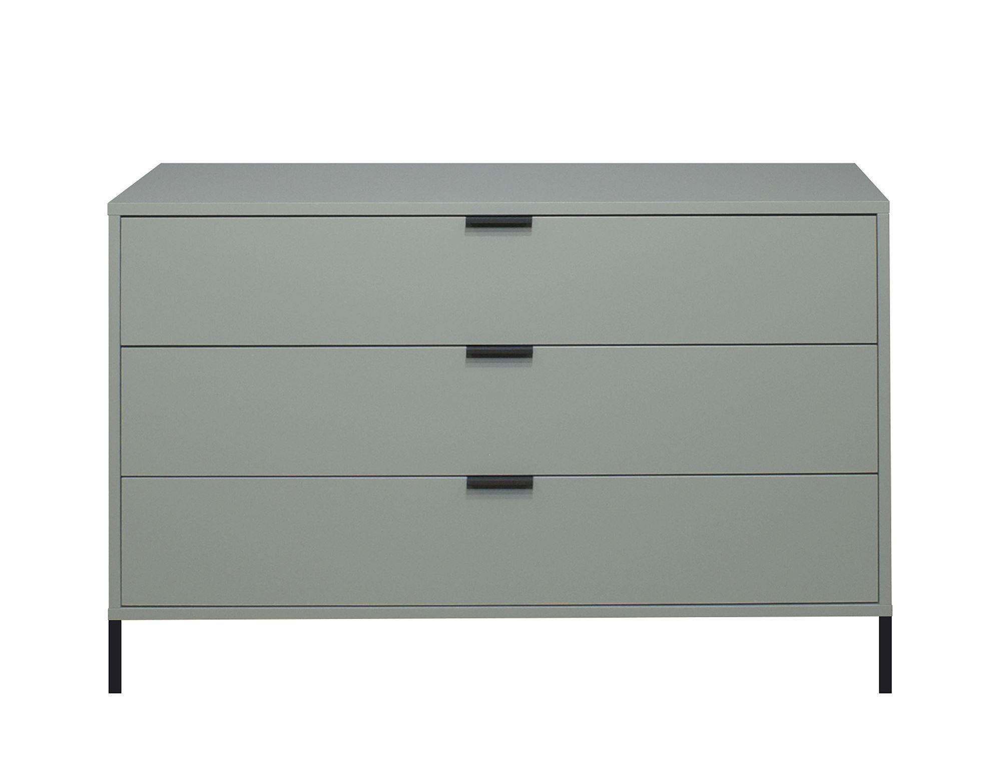 KOMMODE Erna 119x45x82 Pinie Green matt Lack - Grün, Holzwerkstoff (119/82/45cm) - 58aufmkessel