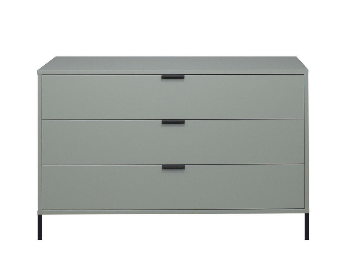 KOMMODE Erna 119x45x82 Pinie Green matt Lack - Grün, Holzwerkstoff (119/82/45cm) - 58aufmkessel