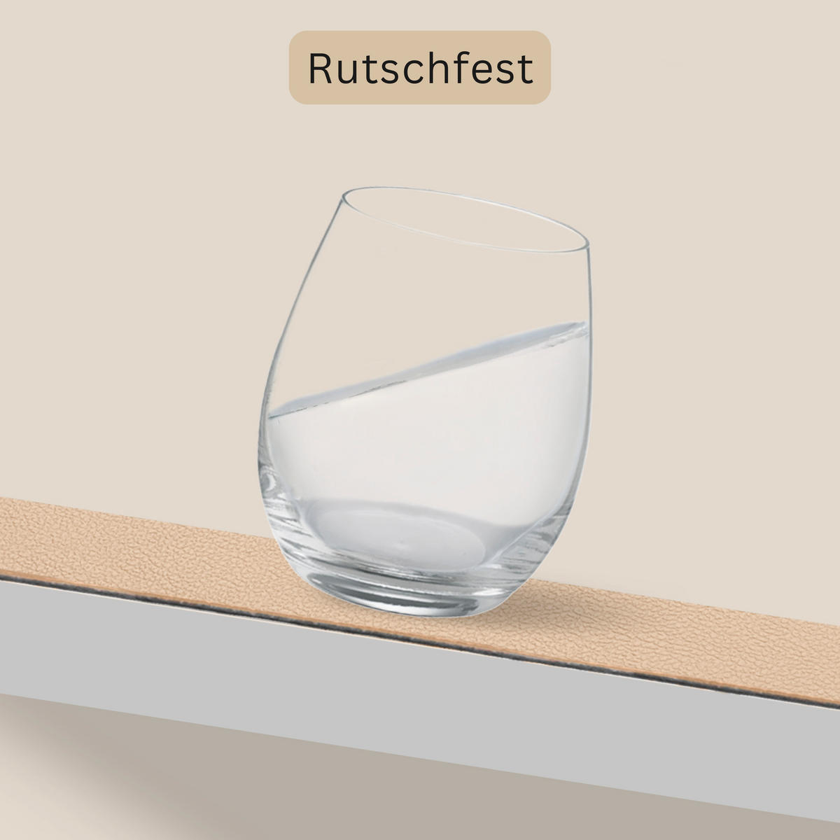 TISCHSET - Kunstleder - Doppelseitig - Schwarz/Beige - Organisch - 44x37cm - 12 Stück - Beige, Kunststoff (44/37cm) - Sänger