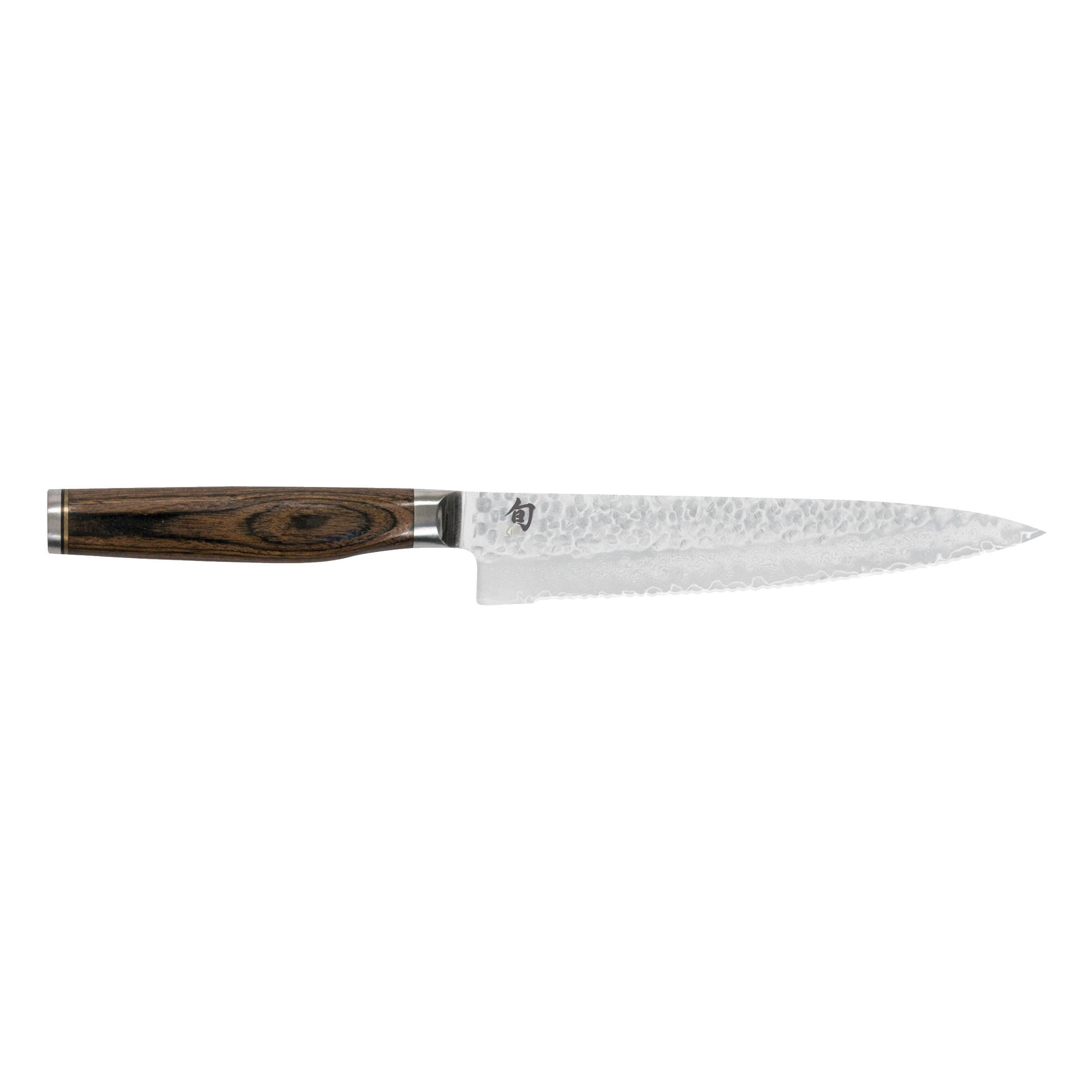 ALLZWECKMESSER Shun Premier Tim Mälzer mit Wellenschliff - Silberfarben, Metall (32cm) - Kai Messer