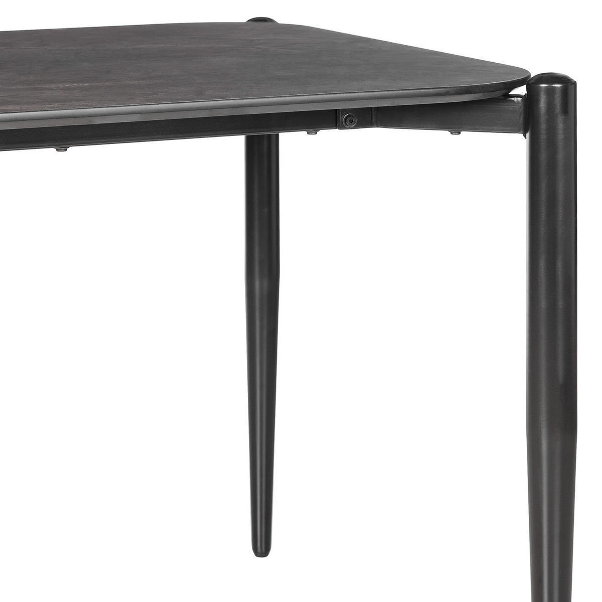 ESSTISCH - Anthrazit, Holzwerkstoff/Metall (90/160/75cm) - home24