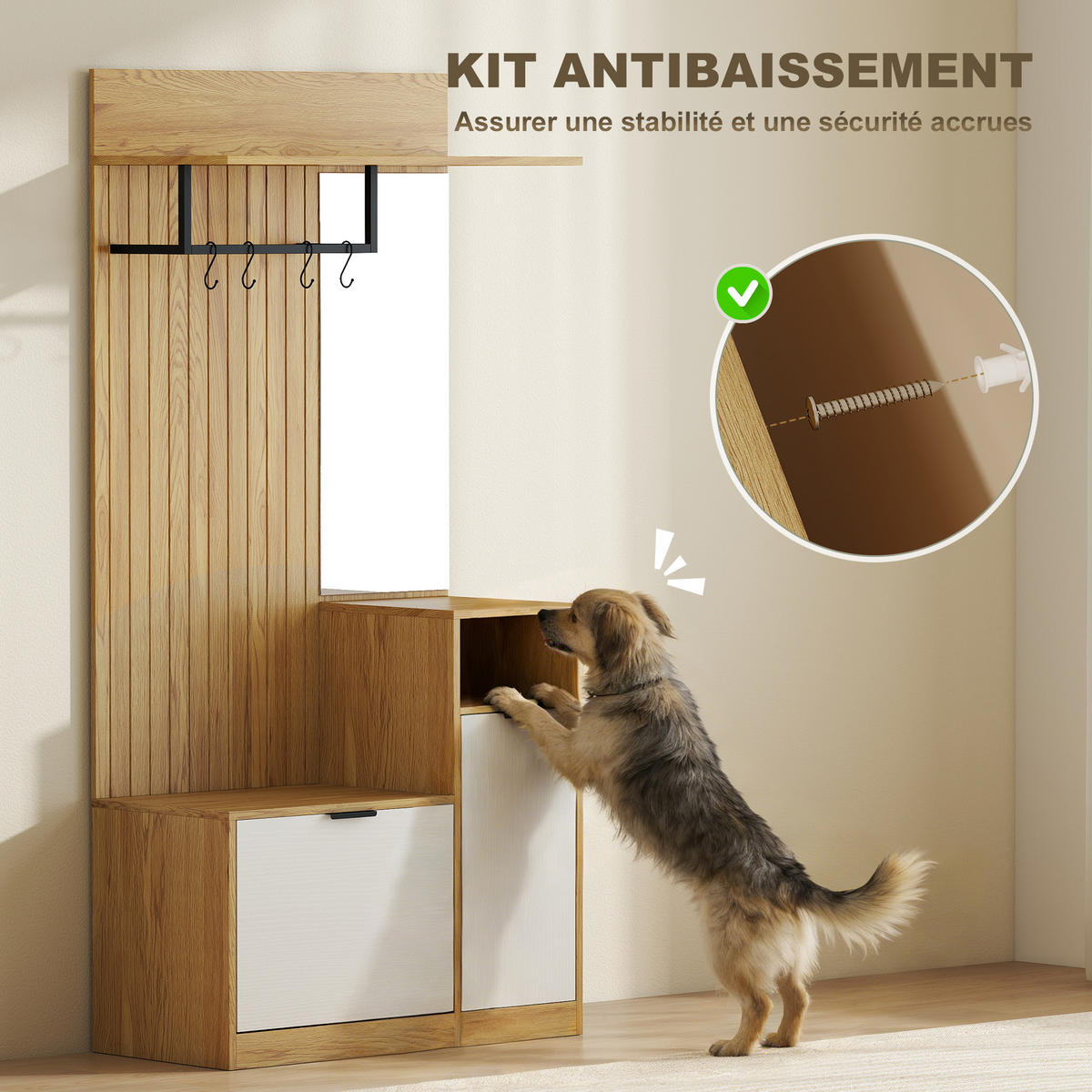 GARDEROBE DE-17896 Eiche - Eichefarben, Holzwerkstoff (36/168/80cm) - ComfortXL