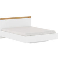 BETTGESTELL DAMINO 160x200 cm, weiß - Eiche Wotan/Weiß, Holz - KONSIMO®