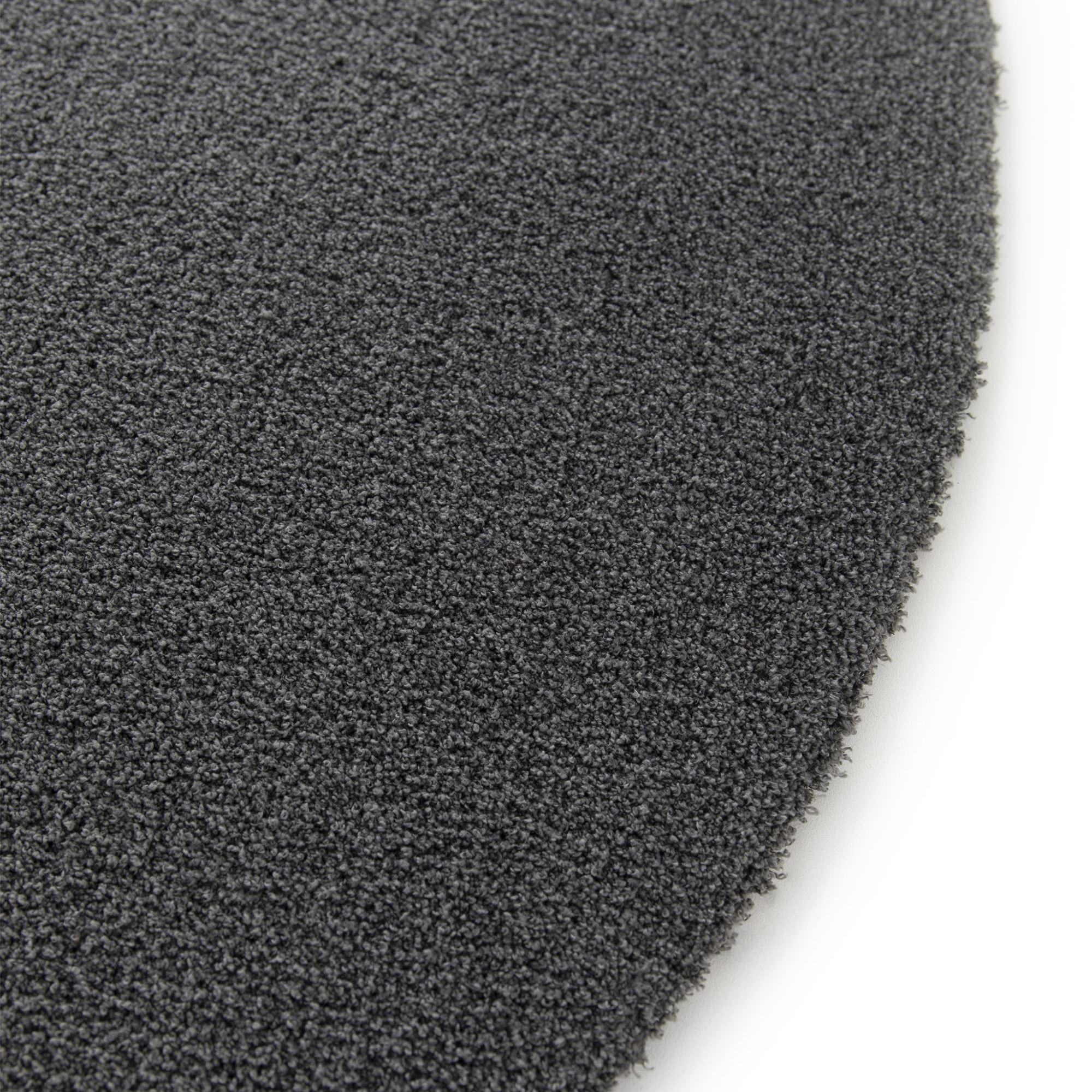 Thumbnail - Steffensmeier Moderner, Anthrazit, Textil, Uni, Rund, 120x120 cm, für Fußbodenheizung geeignet, Teppiche & Böden, Teppic...