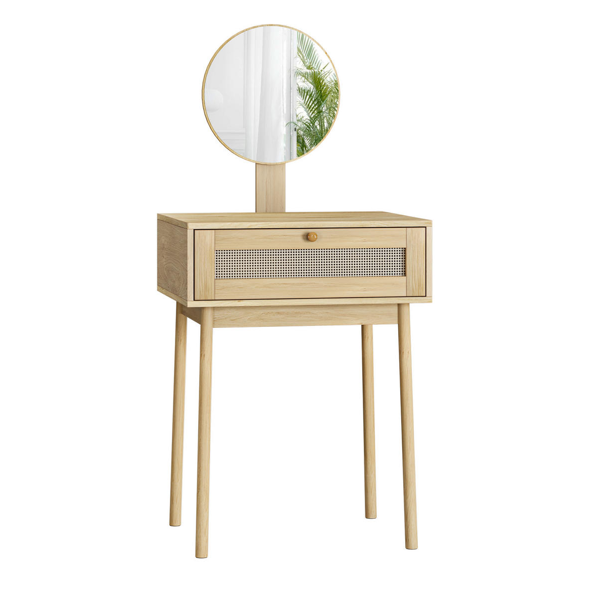 SCHMINKTISCH Böhmisch 60/50/128 cm - Braun, Holzwerkstoff (50/128/60cm) - Urban Meuble