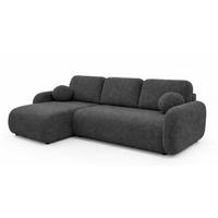 ECKSOFA Anthrazit KOMA Mit Schlaffunktion - Schwarz/Grau, Textil (228/147cm) - Sepro Meble