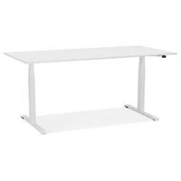 SCHREIBTISCH Höhenverstellbar Elektrisch Ergonomisch XARIX, Weiß 160x80x127 cm - Weiß, Holzwerkstoff/Metall (80/160/127cm) - KADIMA DESIGN