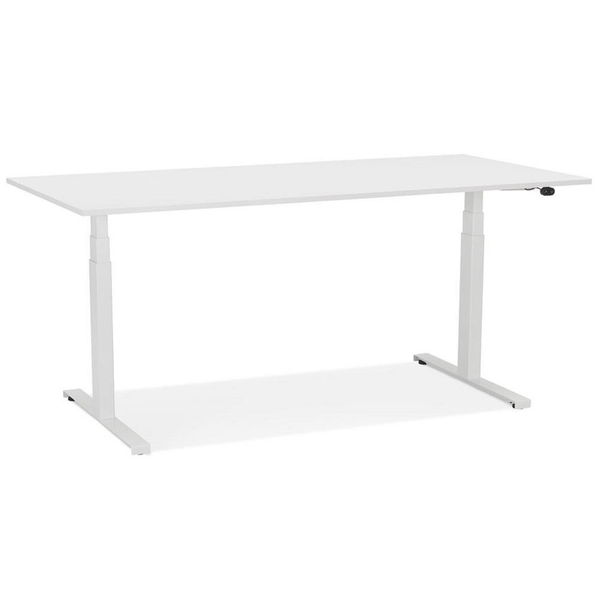 SCHREIBTISCH Höhenverstellbar Elektrisch Ergonomisch XARIX, Weiß 160x80x127 cm - Weiß, Holzwerkstoff/Metall (80/160/127cm) - KADIMA DESIGN