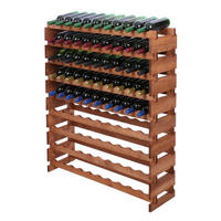 WEINREGAL VINOTECA FLEX PRO HxBxT 121x103x28cm 90 Flaschen auf 9 Ebene Braun geölt - Braun, Holz (103/121/28cm) - PROREGAL