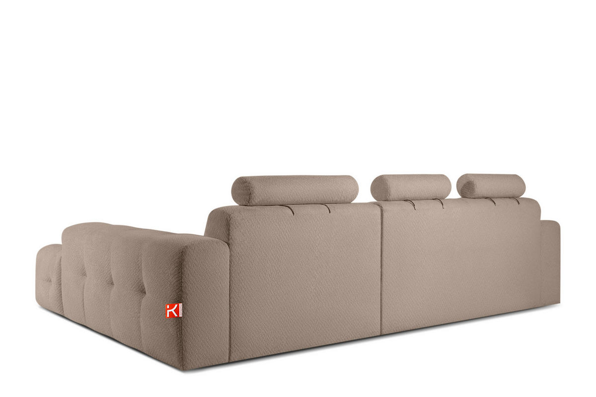 POLSTERMÖBELSET ALIGRA, 2-tlg, Hellbraun - Hellbraun, Holz/Holzwerkstoff (290/90/191cm) - KONSIMO®