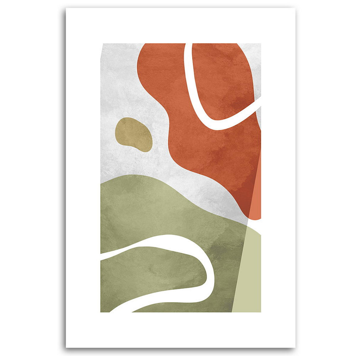 KUNSTDRUCK Grün 40/60 cm - Grün, Textil (40/60cm) - KUNSTLOFT