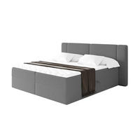 BOXBETT mit Matratze H3 - EVON - 140x200 cm Grau - Taupe, Holzwerkstoff (140/200cm) - ALTDECOR