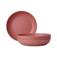 SUPPENTELLER Silueta Vivid Mauve ø 21 cm 4er Set - Rot/Rosa, Kunststoff (21cm) - Mepal