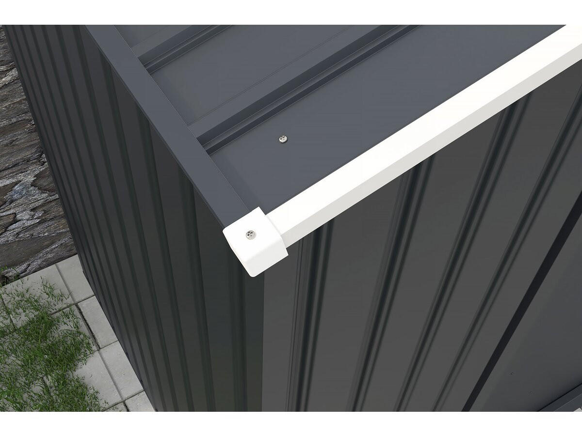 METALL-GARTENHAUS vegas Grau - Grau, Metall (81/267/181cm) - Habitat Garten