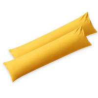 KISSENBEZUG Agneta 40/40 cm, 2er-Set, 100% Baumwolle, Gelb - Gelb, Textil (145/40cm) - Blumtal