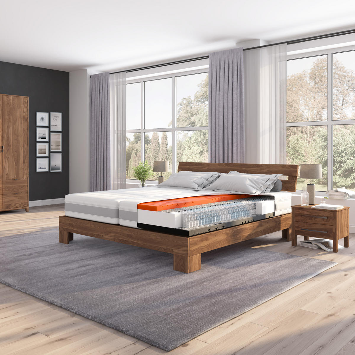 TASCHENFEDERKERN-MATRATZE "Sleep Balance TFK", H2/H3, 80 x 200 cm, Höhe: ca. 24 cm - Weiß, Textil (80/200cm) - Hn8 Schlafsysteme