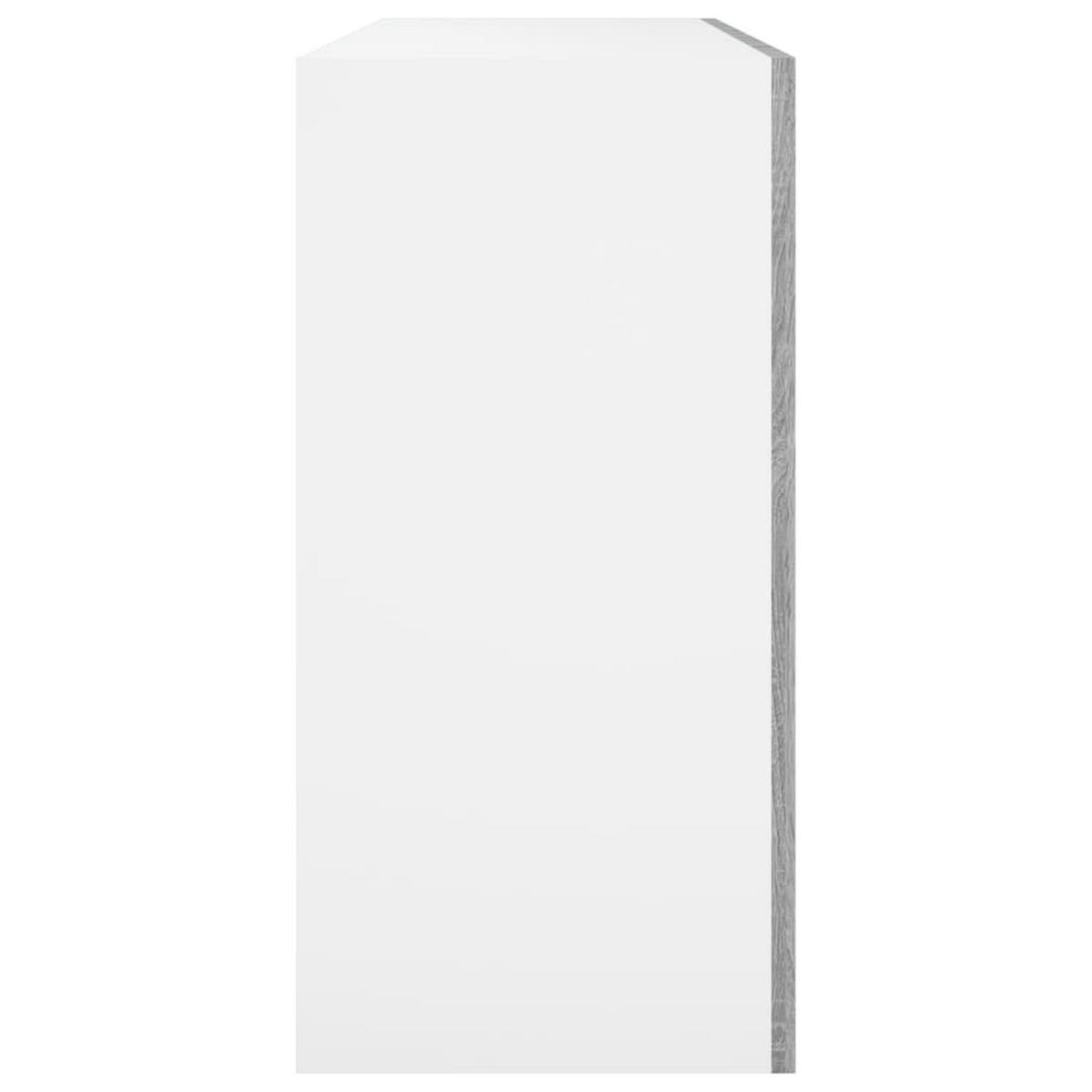 KÜCHENOBERSCHRANK Lyon mit 2 Türen 80/31/60 cm aus Holzwerkstoff Grau Sonoma Dekor - Silbereichenfarben, Holz (80/60/31cm) - vidaXL