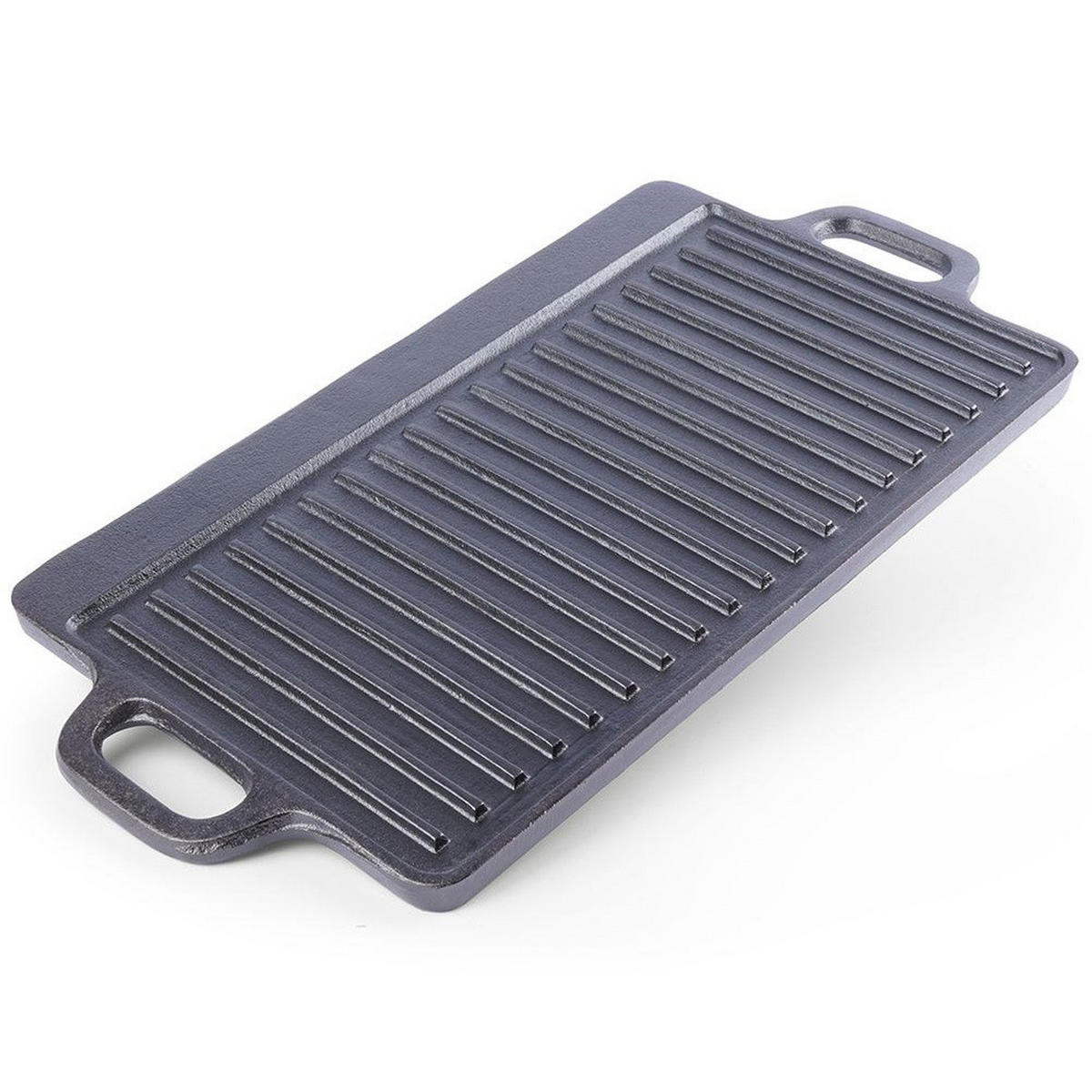 GRILLPLATTE Litina Gusseisen doppelseitig - Schwarz, Metall (45.5/23/1.5cm) - Orion 