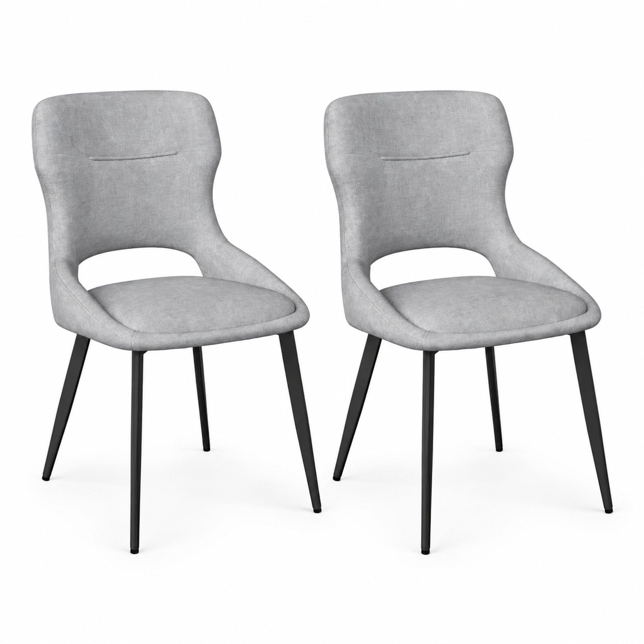 Mivray Essstuhl Grau 40x86x43 cm