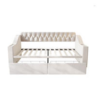 POLSTERBETT 90/190 cm Beige - Beige, Textil