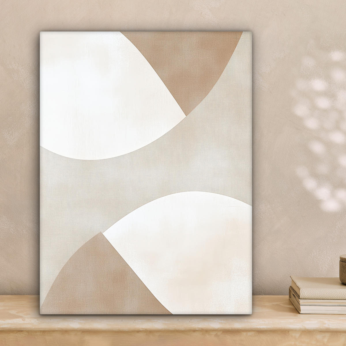 LEINWANDBILD Braun - Japandi - Abstrakt 30x40 cm - Sandfarben, Textil (30/40cm) - MuchoWow