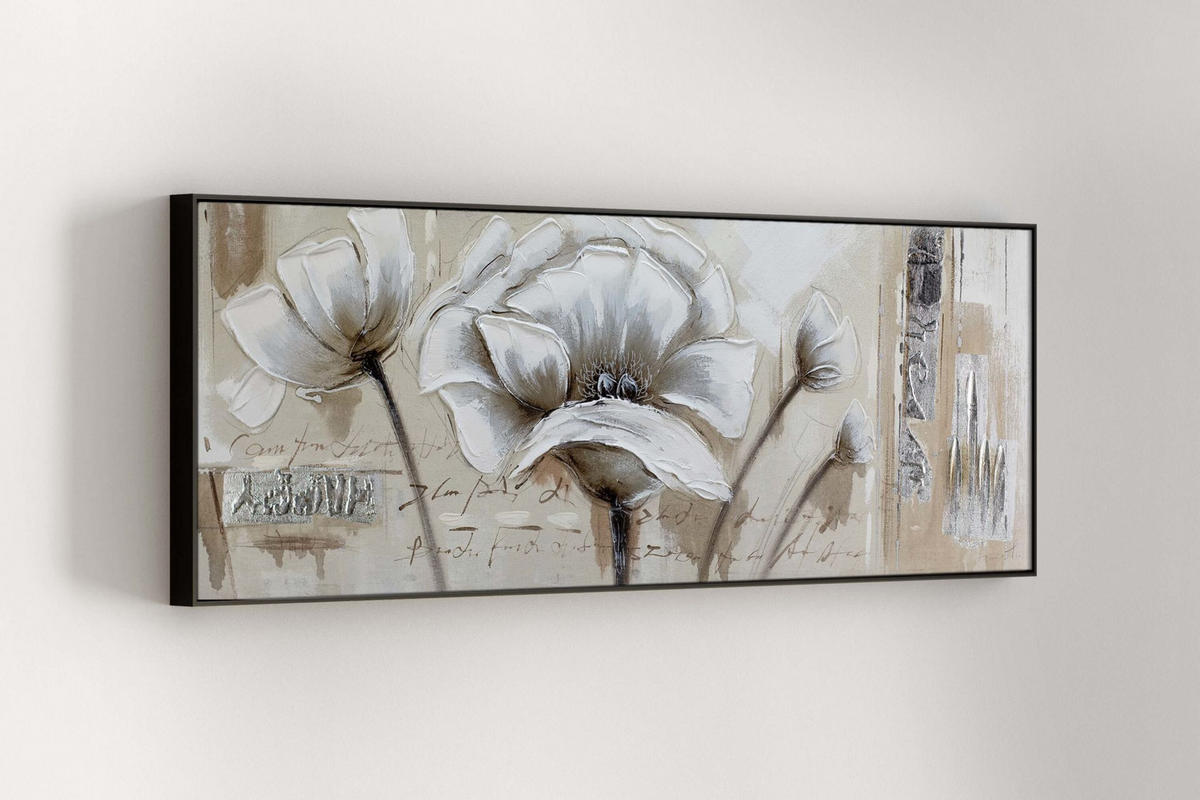 OLEJOMALBA 150/50 cm, Moře a pláž - béžová, dřevo/textil (150/50cm) - KUNSTLOFT