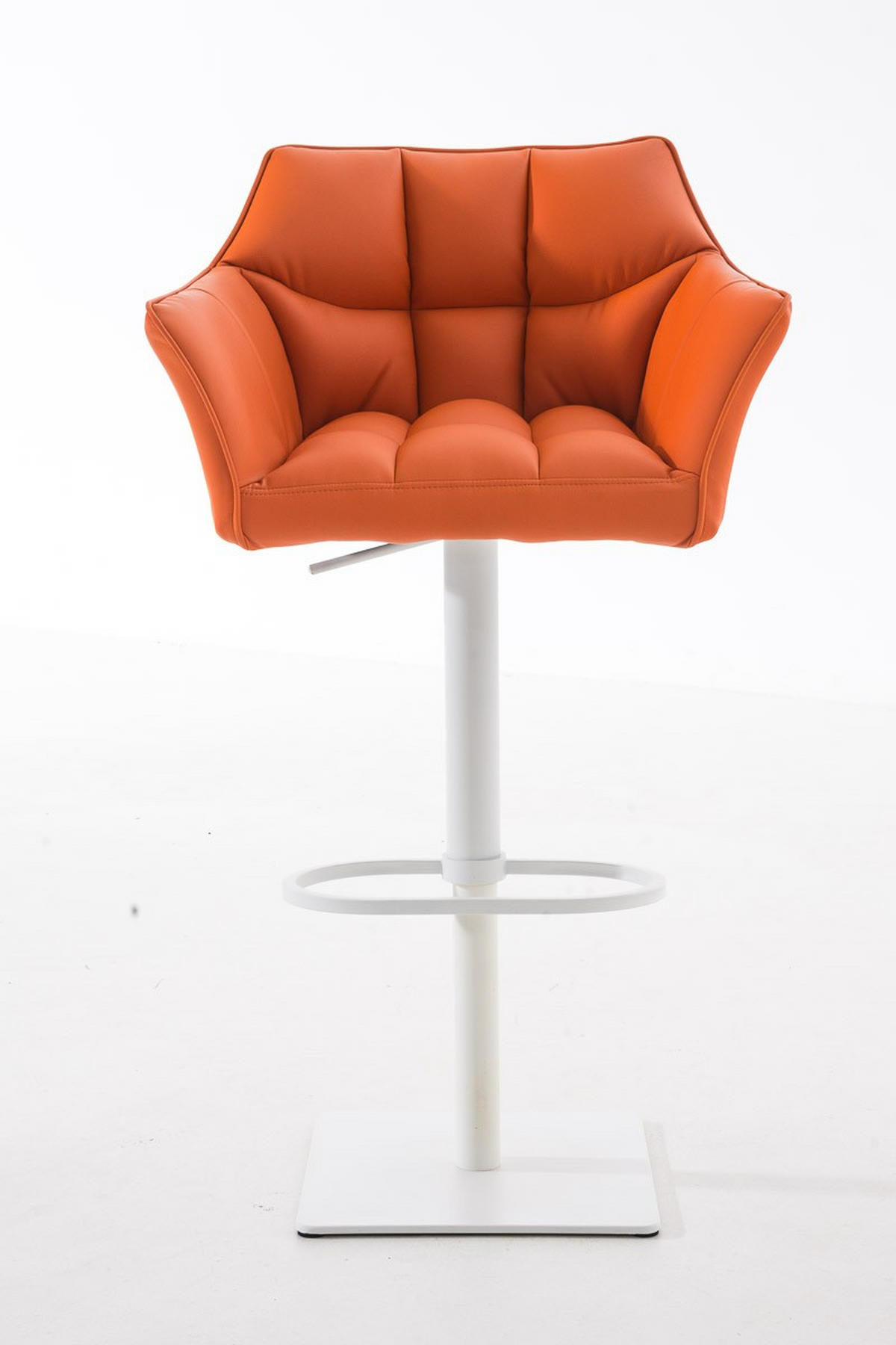 BARHOCKER Damaso 88x64x45 cm orange - Orange, Leder (64/88/45cm) - furnicato