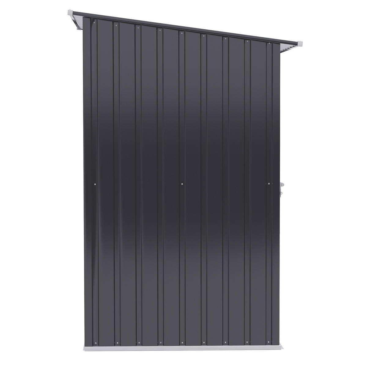 GERÄTEHAUS aus Stahl, Gartenschrank abschließbar, für Balkon, Terrasse, Dunkelgrau - Dunkelgrau, Metall (103/160/100cm) - Outsunny