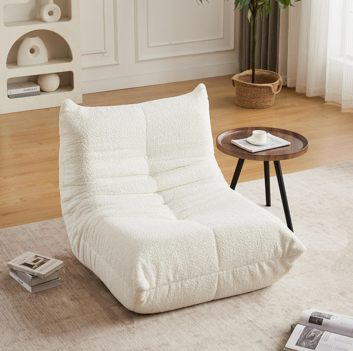 SITZSACK SOFA aus Chenille Beige - Beige, Kunststoff (94/71/101cm) - Beauniv