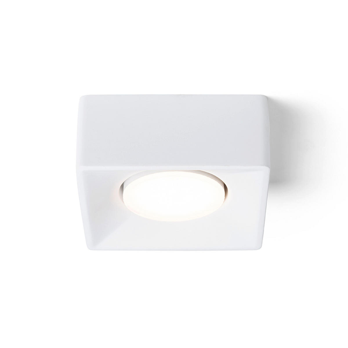 DECKENLEUCHTE FRAM SQ gips 7 W - Weiß, Stein (135/135/6cm) - Rendl