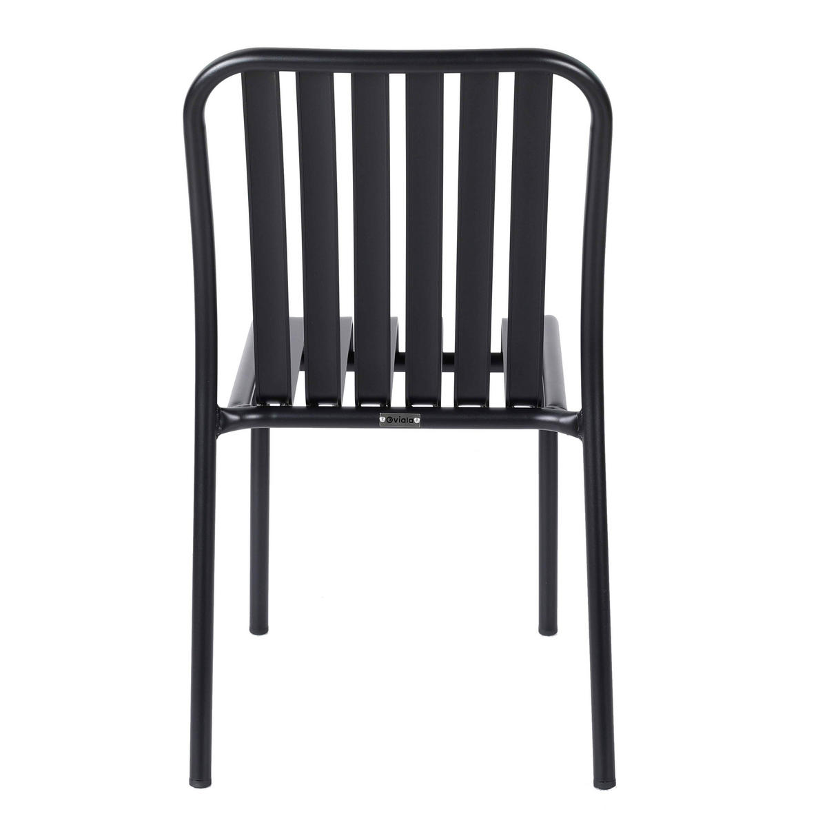 GARTENSTUHL, Schwarz - Schwarz, Metall (61/85/46cm) - Oviala