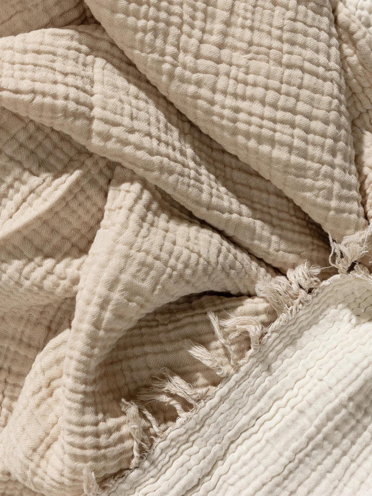 BAUMWOLLDECKE Lilo Cream/Beige 130x170 cm - Creme, Textil (130/170cm) - Lytte