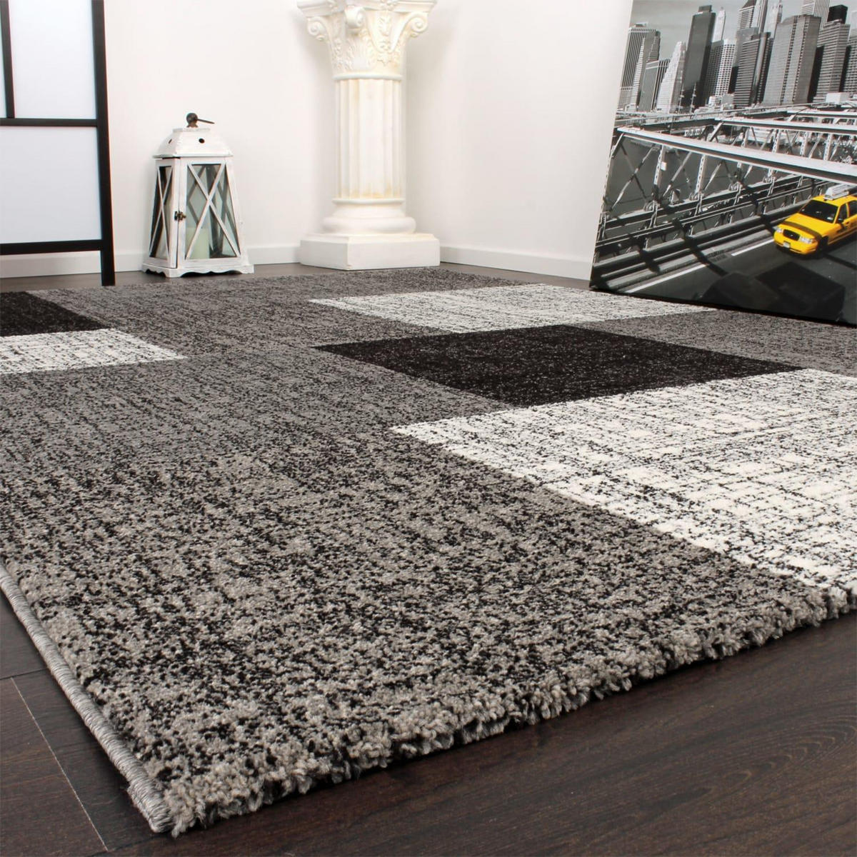 KURZFLOR-TEPPICH MONDIAL 105 GRAU 140X200 - Grau, Kunststoff (140/200cm) - Paco Home