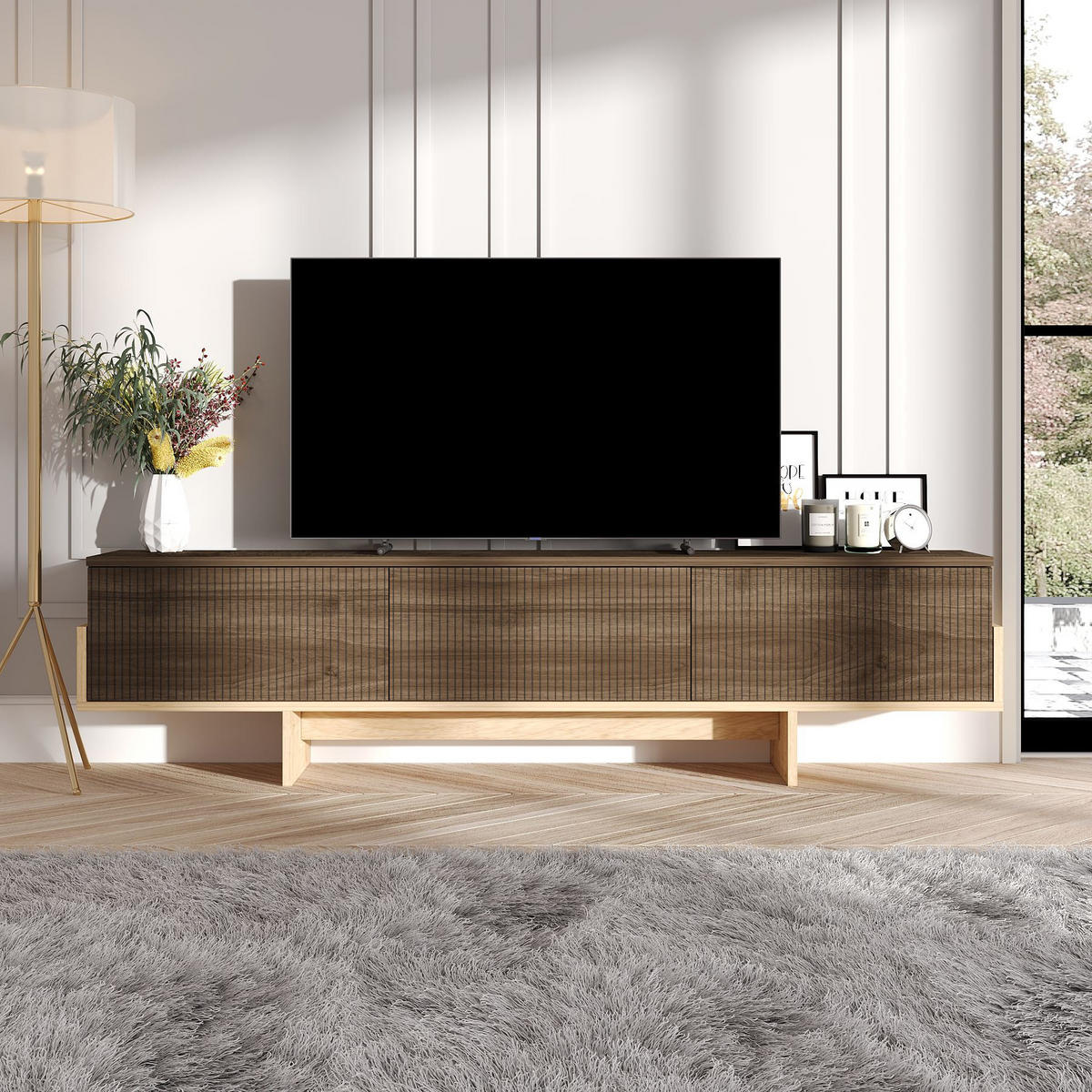 TV-MÖBEL hege Braun - Braun, Holz (30/44/180cm) - Habitat Garten