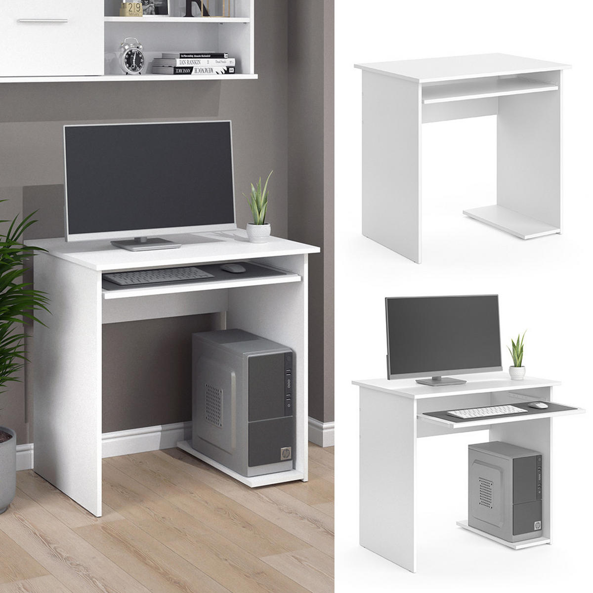 PSACÍ STŮL Nick Bílá - bílá, kompozitní dřevo (58/80/77cm) - Vicco