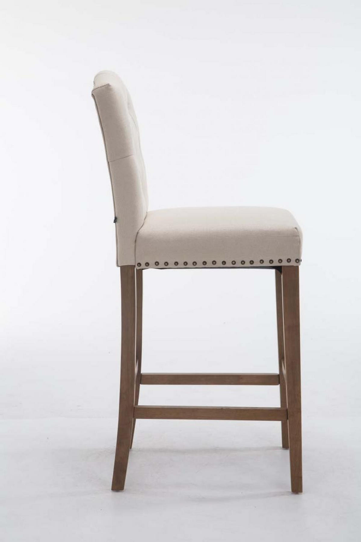 BARHOCKER Stoff creme - Creme/Naturfarben, Holz/Textil (42/113/57cm) - CLP
