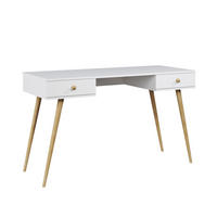 SCHREIBTISCH Weiß Skandinavischer Stil Mit Schubladen - Weiß, Holz (135/135/79cm) - Sepro Meble