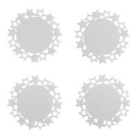 UNTERSETZER-SET Stille - Weiß, Textil (12.3/12.3cm) - home&you