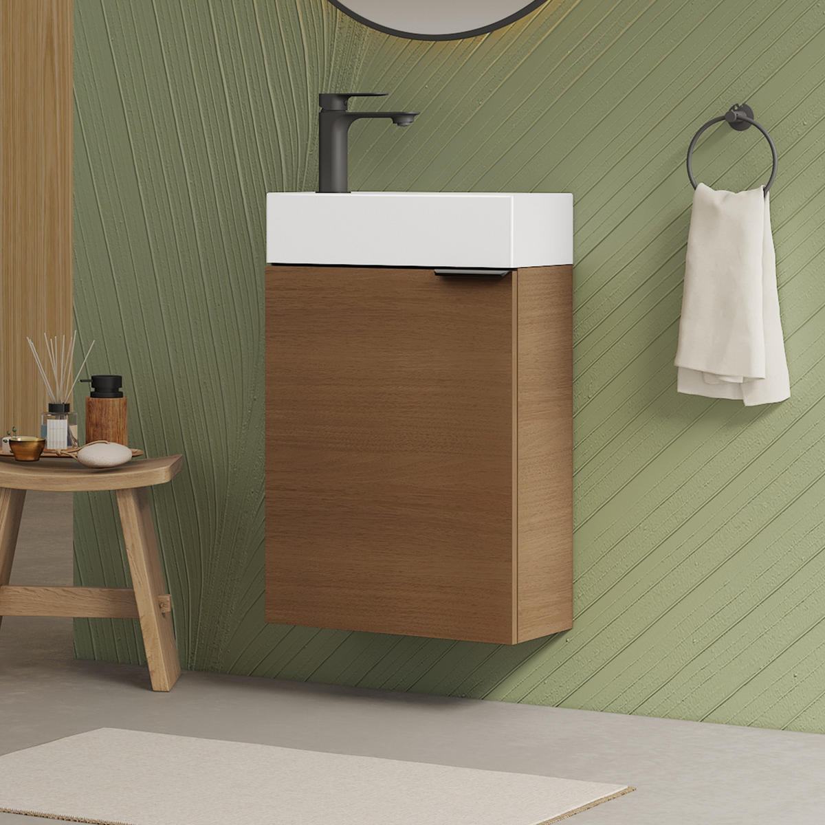 WASCHTISCH-SET 2-teilig Sonoma Eiche 41,7/24/64,6 cm - Sonoma Eiche, Holzwerkstoff (41.7/64.6/24cm) - EMKE