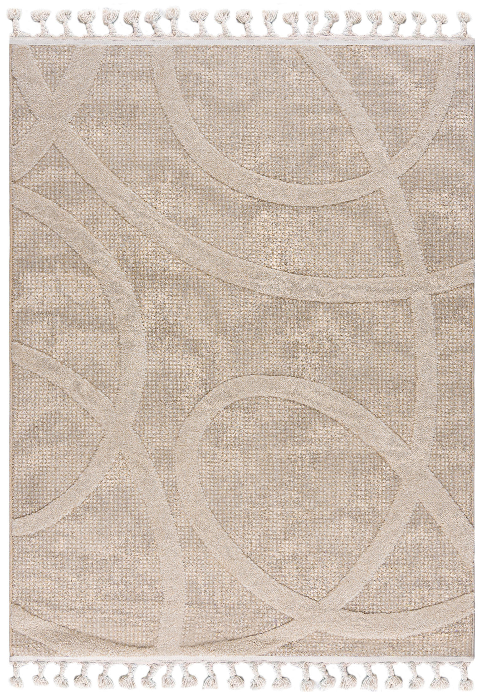 TEPPICH Beige Abstrakt, Moderne 120 x 170 cm - Beige/Creme, Textil (120/170cm) - Mazovia