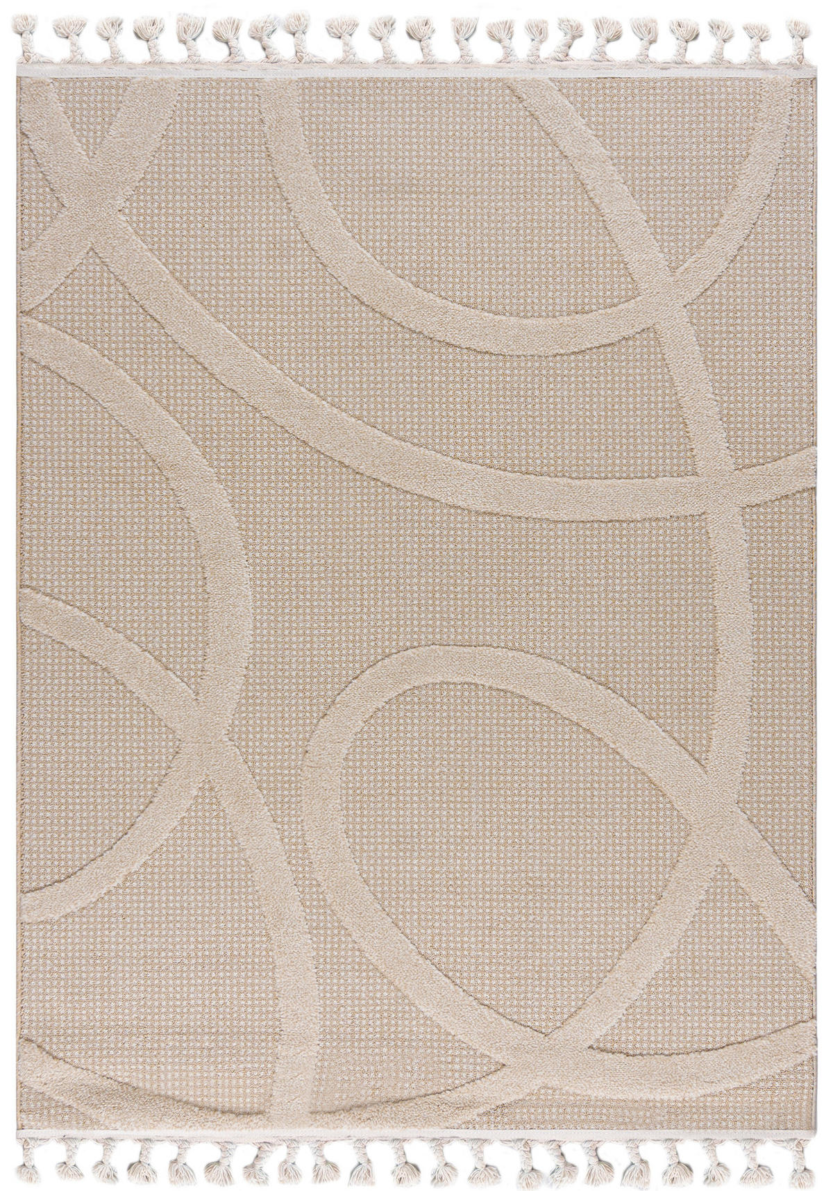 TEPPICH Beige Abstrakt, Moderne 120 x 170 cm - Beige/Creme, Textil (120/170cm) - Mazovia