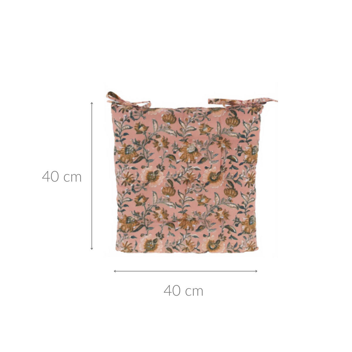 STUHLKISSEN Blumenmuster Muster 3 40/40/5,5 cm - Rosa, Naturmaterialien (40/40/5.5cm) - Home Styling Collection