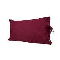 KISSENBEZUG reines Leinen merlot-rot 40/60 cm - Dunkelrot, Naturmaterialien (40/60cm) - beties Heimtextil
