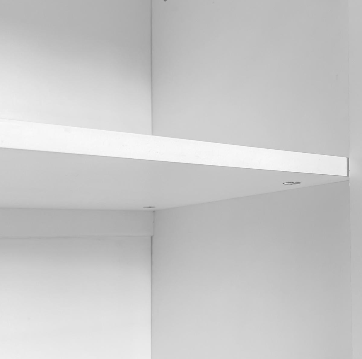 KOMODA, 160/40/80 cm, biela, z drevotriesky s kovovými úchytkami a nohami - biela, kompozitné drevo (160/80/40cm) - BEAOK