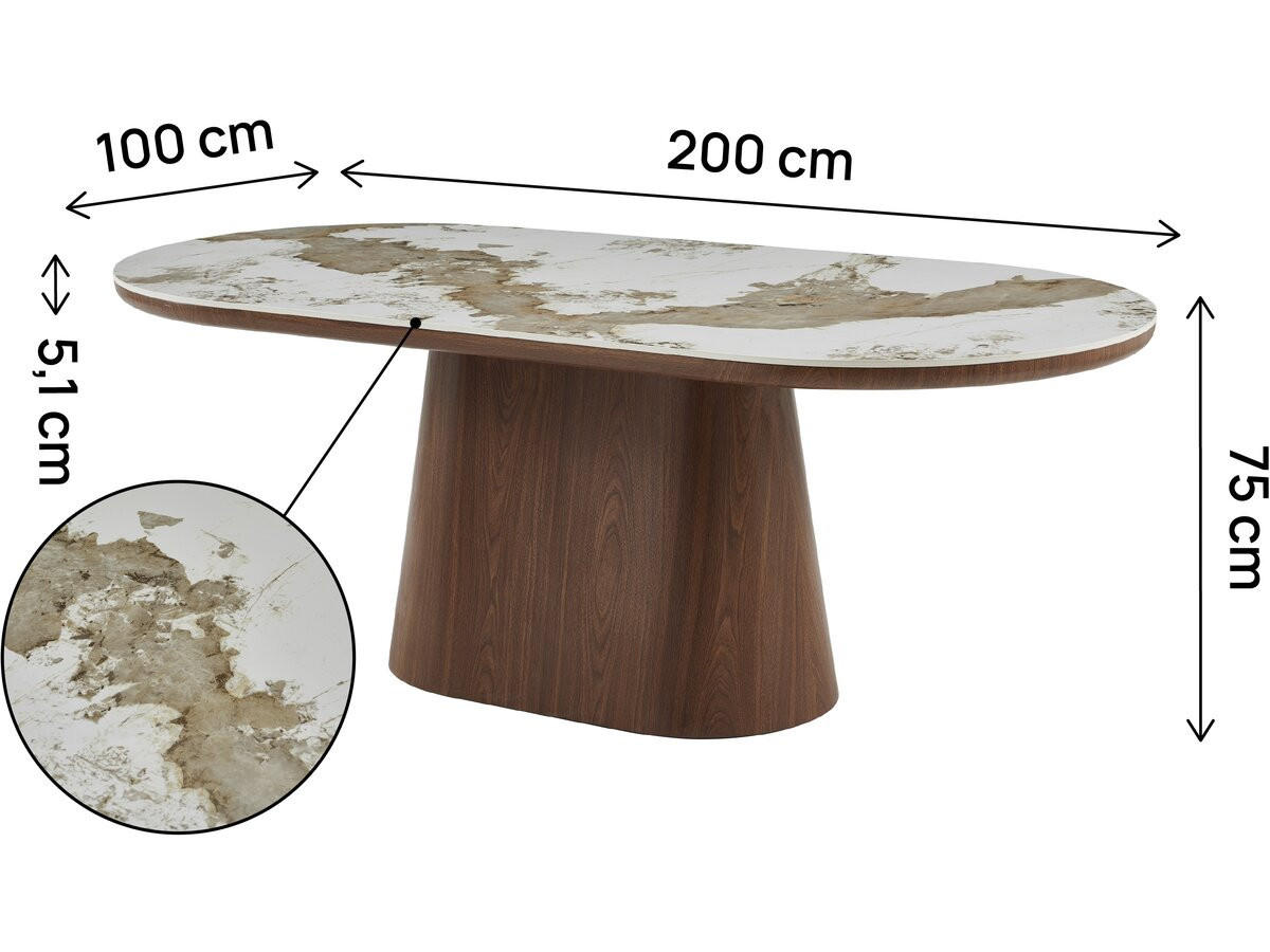 ESSTISCH bellagio beige - Beige, Holz (200/100/75cm) - Habitat Garten