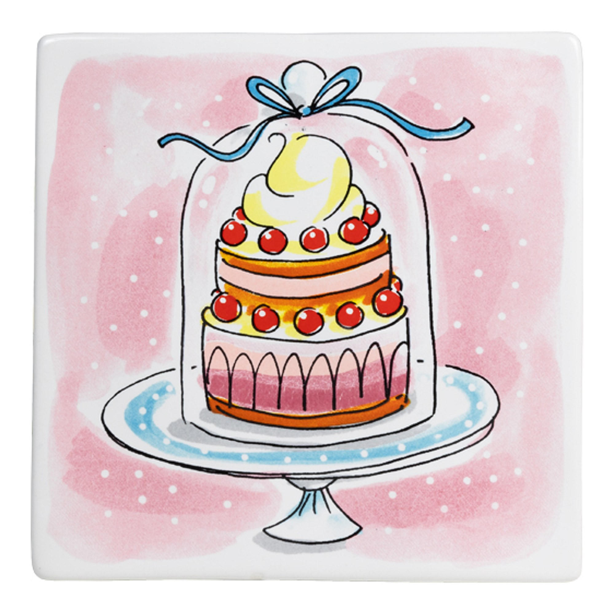 FLIESE Blond Torte in Bunt - 13cm - Multicolor, Keramik (13/0.5/13cm) - Blond Amsterdam