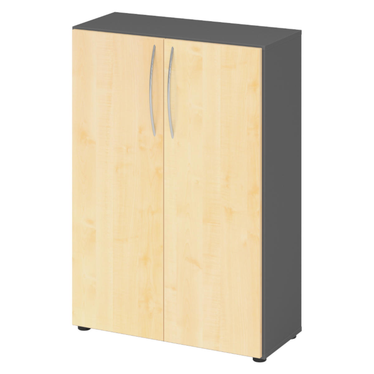AKTENSCHRANK - 3 Ordnerhöhen 35/80/114,4 cm in Graphitfarben/Ahornfarben - Ahornfarben/Graphitfarben, Holzwerkstoff (80/114.4/35cm) - bümö