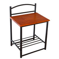 NACHTTISCH 40/64/40 cm Metall Schwarz - Schwarz, Holz/Metall (40/64/33cm) - Homestyle4u