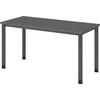 SCHREIBTISCH Serie-H (Mini) 67,2/140/74 cm in Graphitfarben/Graphitfarben - Graphitfarben, Holzwerkstoff (67.2/140/74cm) - bümö